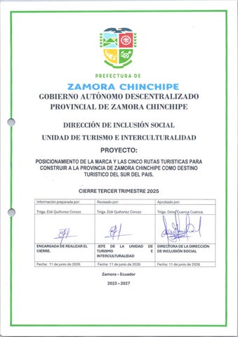 CIERRE III TRIMESTRE 2025_Rutas Turisticas