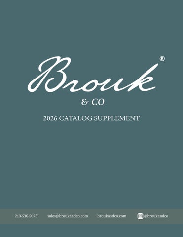 Catalog Supplement 2026 June Brouk & Co