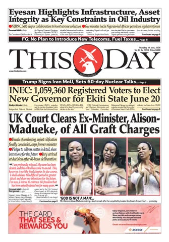 THURSDAY 18TH JUNE 2026