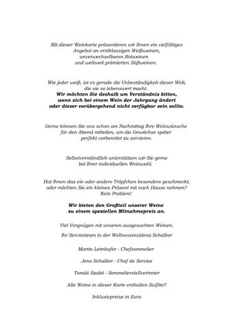 Weinkarte Sommer 2026