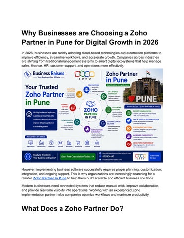 Zoho Partner in Pune | Business Raisers