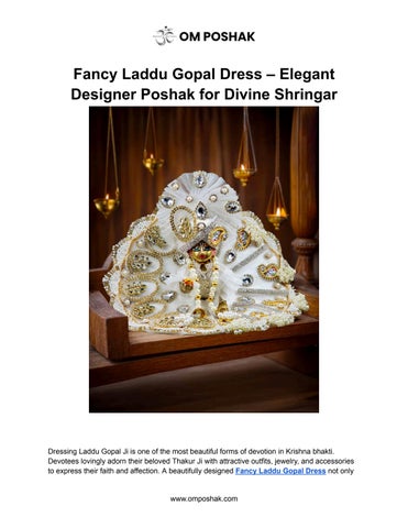Fancy Laddu Gopal Dress – Elegant Designer Poshak for Divine Shringar