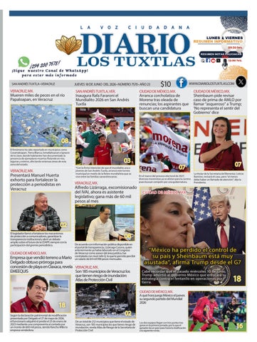 EDICIÓN DE DIARIO LOS TUXTLAS DEL DÍA 18 DE JUNIO DEL 2026