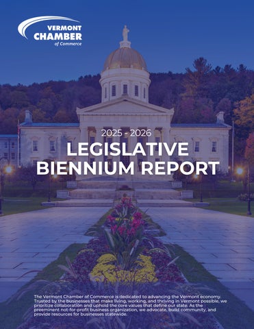 2025–2026 Vermont Chamber Legislative Biennium Report