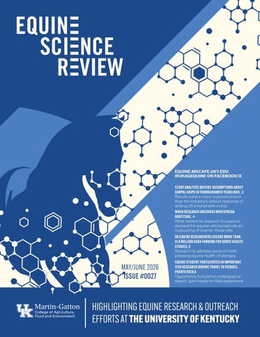 May/June 2026 Equine Science Review: highlighting research & outreach efforts at UK