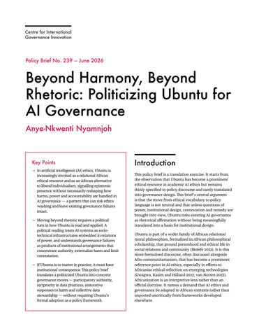 Beyond Harmony, Beyond Rhetoric: Politicizing Ubuntu for AI Governance