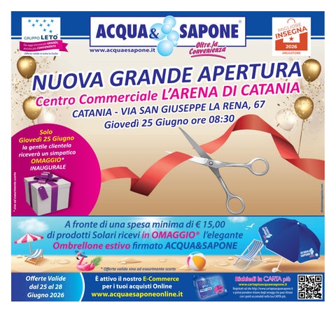 Volantino Acqua&Sapone n. 13-2026 - Nuova Apertura Catania