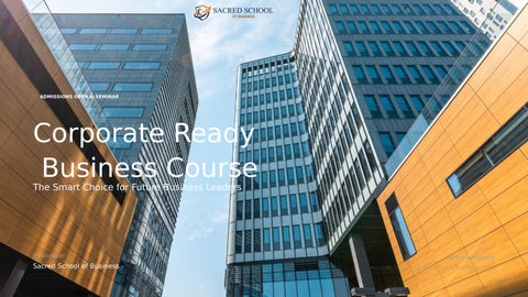 Corporate Ready Business Course- The Smart Choice for Future Business Leaders
