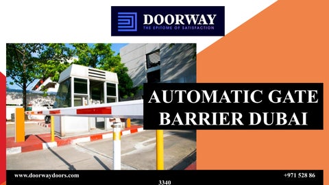 AUTOMATIC GATE BARRIER DUBAI