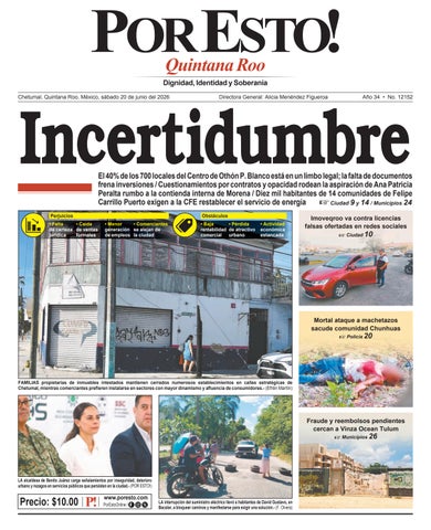 PORTADA POR ESTO CHETUMAL SÁBADO 20 DE JUNIO DE 2026