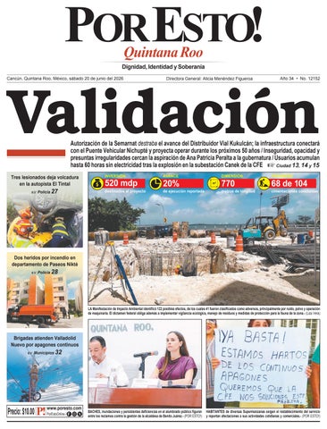 PORTADA POR ESTO CANCÚN SÁBADO 20 DE JUNIO DE 2026