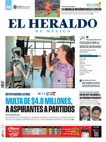 Edición impresa. Domingo 21 de junio de 2026