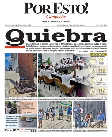 PORTADA POR ESTO CAMPECHE DOMINGO 21 DE JUNIO DE 2026