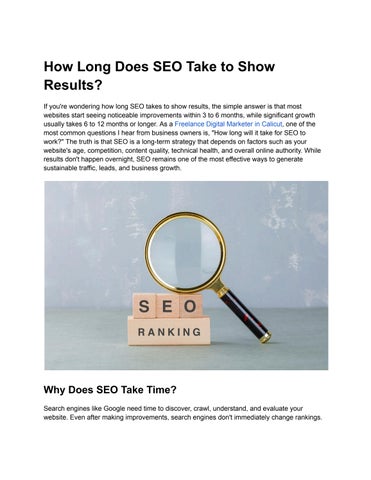 How Long Does SEO Take to Show Results