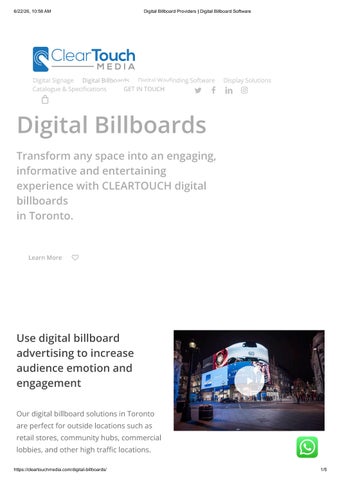 Digital Billboard Providers - Clear Touch Media