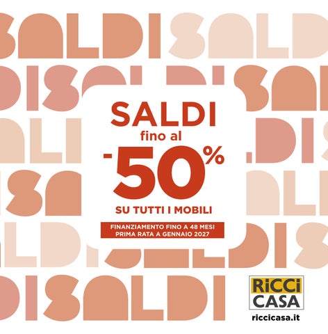Ricci Casa - Saldi fino al 50% dal 4 al 26 luglio
