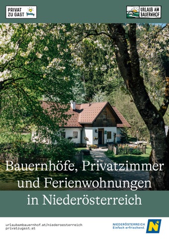 Bauernhöfe, Privatzimmer und Ferienwohnungen in Niederösterreich