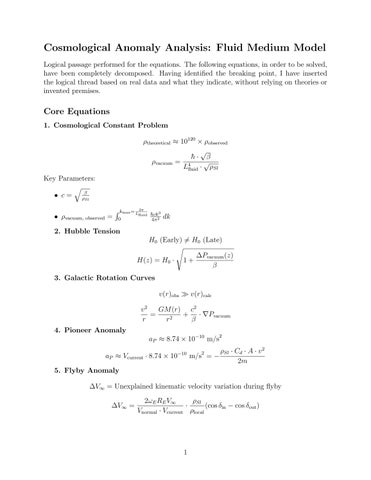 Thermodynamic Resolution of Major Cosmological Anomalies ENG