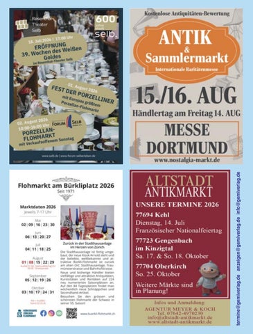 Termine Antikmärkte 07-08/2026