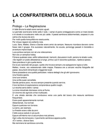LA CONFRATERNITA DELLA SOGLIA 1