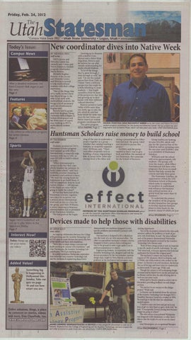 The Utah Statesman, February 24, 2012