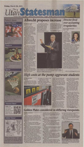 The Utah Statesman, March 23, 2012