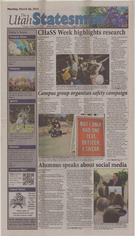 The Utah Statesman, March 26, 2012