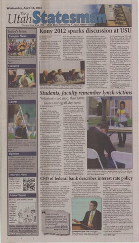 The Utah Statesman, April 18, 2012