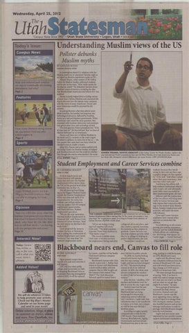 The Utah Statesman, April 25, 2012