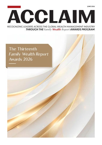 The Family Wealth Report Awards 2026 - Acclaim