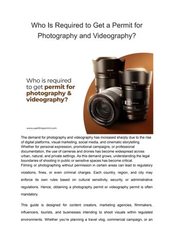 Who Is Required to Get a Permit for Photography and Videography_