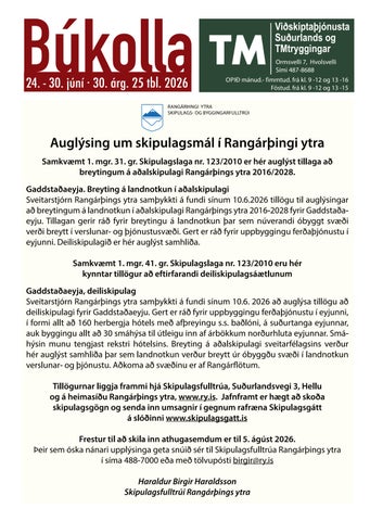 Búkolla 24.- 30. júní 2026
