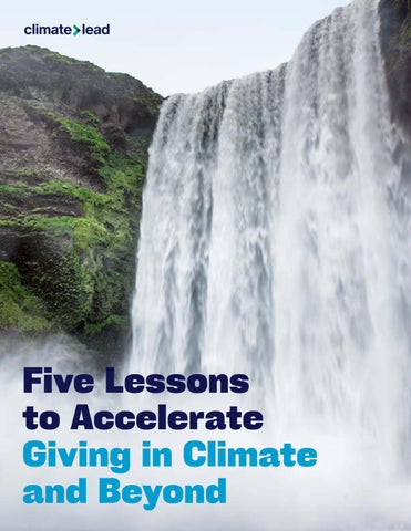 Five Lessons to Accelerate Giving in Climate and Beyond