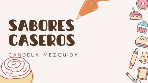 Presentación Pastelería Dulces Artesano Postre Ilustrado Fotos Bonito Rosa Beige
