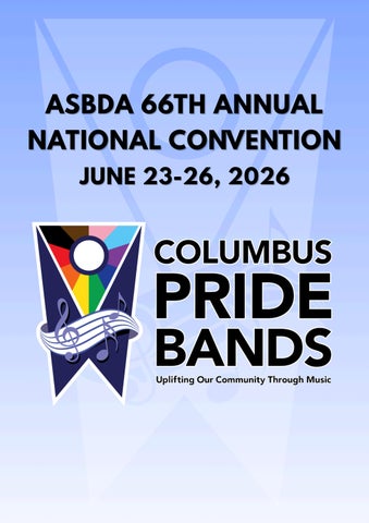 Columbus Pride Bands 2026 ASBDA Convention Performance Program