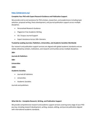 phdprojects by projects phd - Issuu