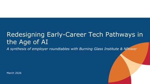 Redesigning Early-Career Tech Pathways in the Age of AI