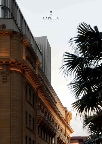 Capella Sydney Hotel Programme Brochure