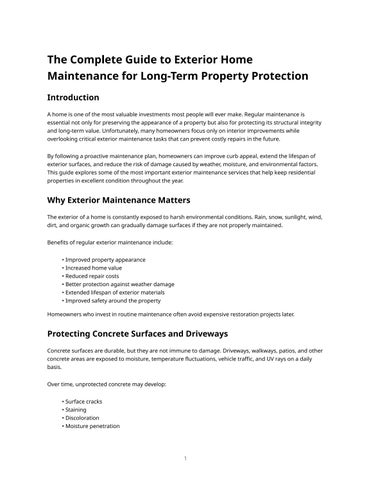 The Complete Guide to Exterior Home Maintenance
