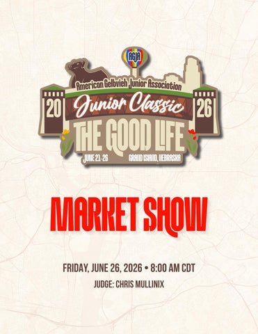 2026 AGJA The Good Life Junior Classic Friday Show Program