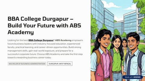 BBA College Durgapur – Build Your Future with ABS Academy