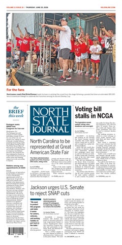 North State Journal Vol. 11, Issue 18