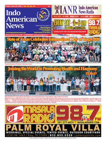 Indo-American News: June 26, 2026