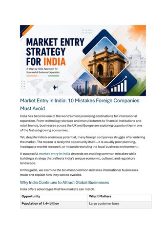 Market Entry in India | Stratrich Guide