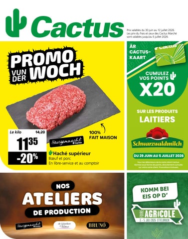 Dépliant Cactus du 29.06.2026