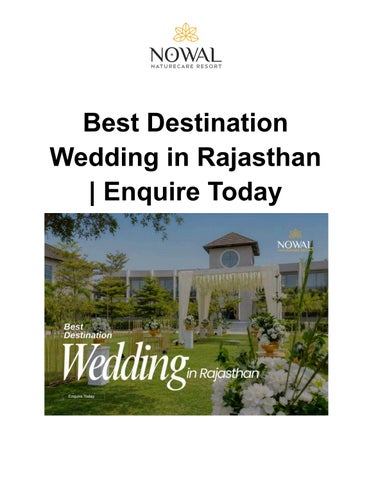Best Destination Wedding in Rajasthan | Enquire Today