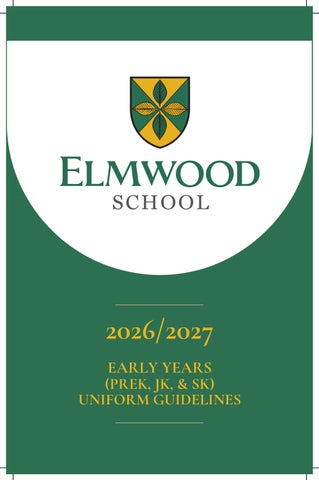 Early Years Uniform Guideline Booklet 2026