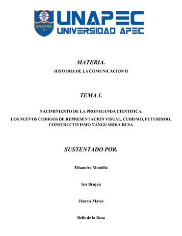 NACIMINIENTO DE LA PROPAGANDA CIENTIFICA.