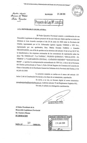 Acuerdo Provincia - YPF