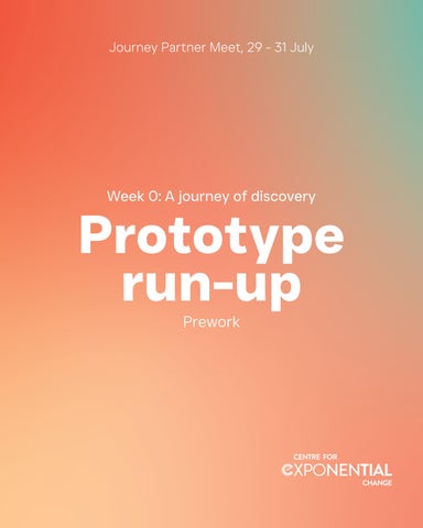 Prototype run-up-Week0